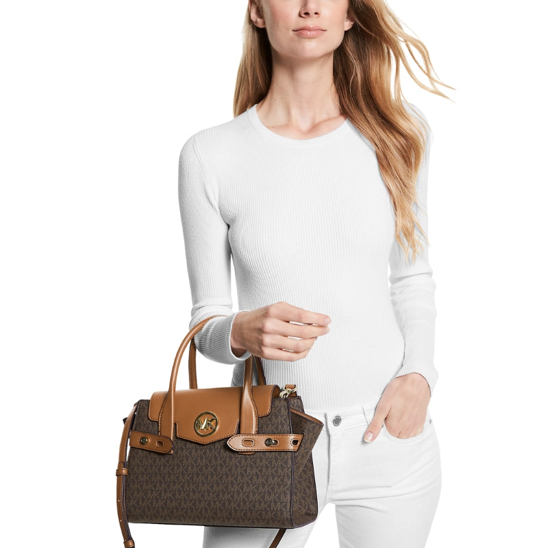 Carmen Medium Logo Belted Satchel