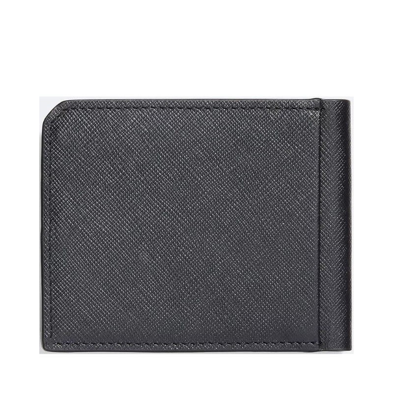 Saffiano Leather Card Case Bifold Wallet