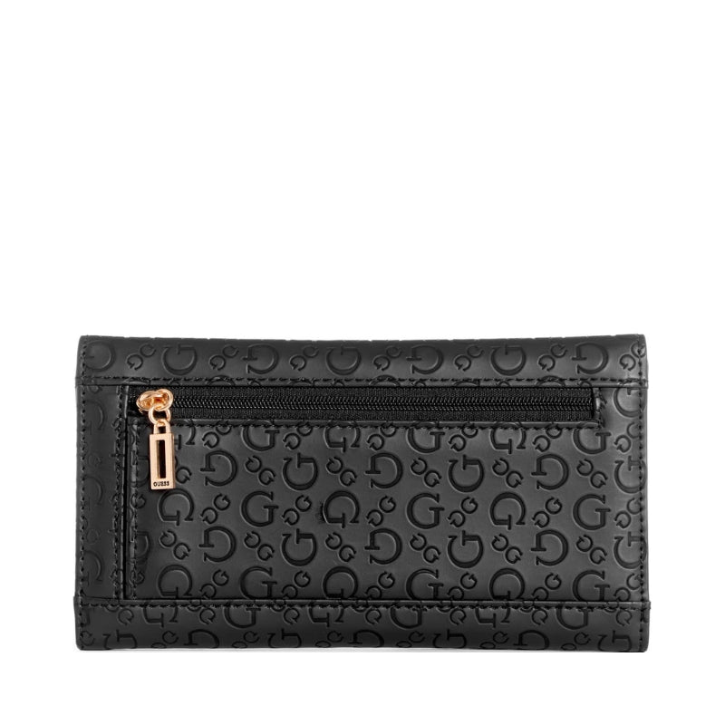 Bowie Debossed Logo Slim Clutch Wallet