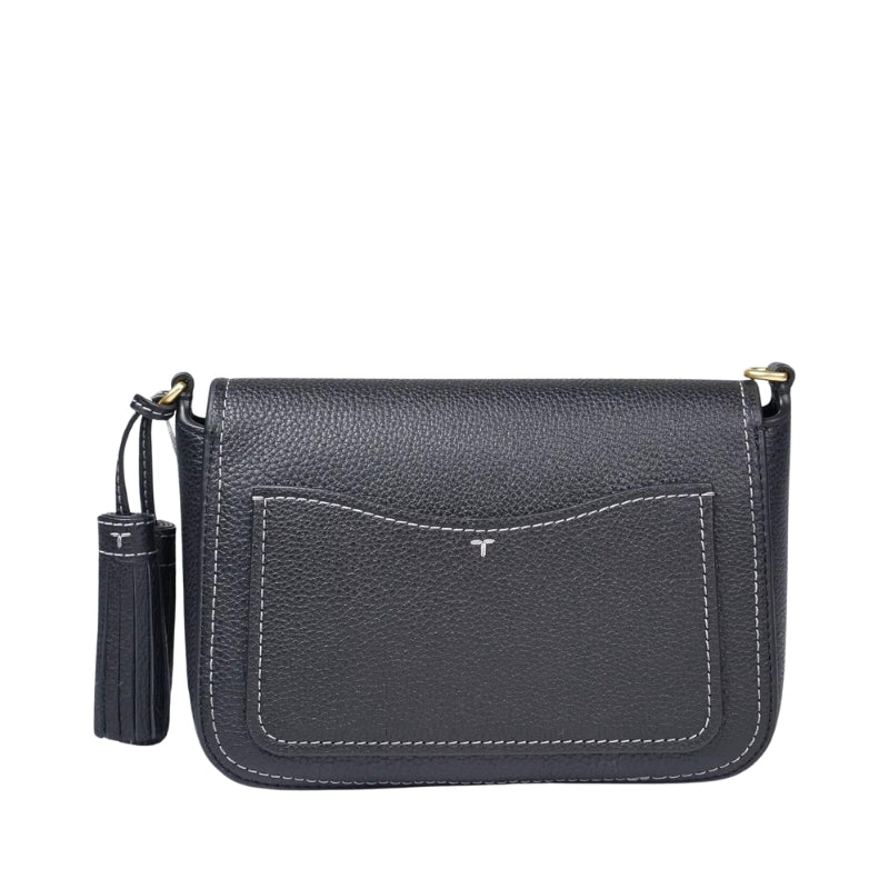 Thea Flap Pebbled Leather Crossbody Bag