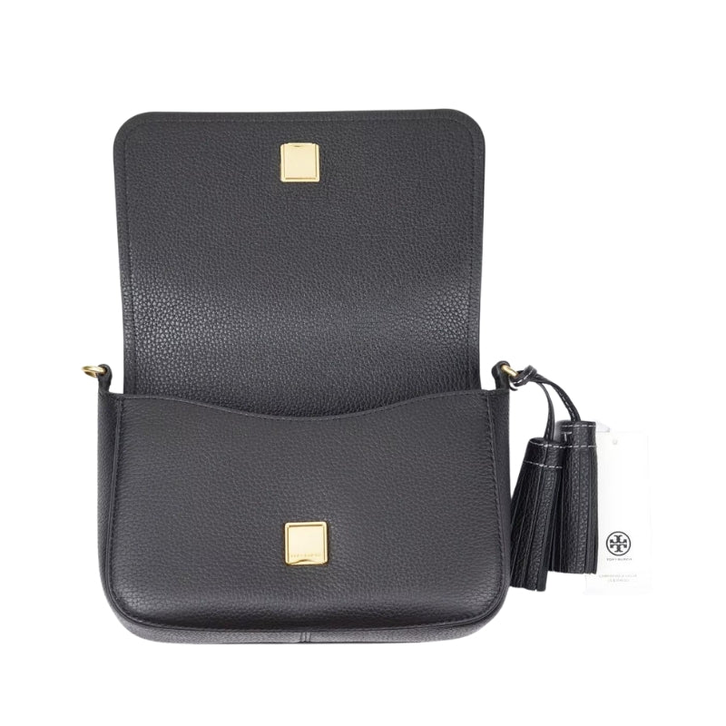 Thea Flap Pebbled Leather Crossbody Bag